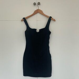 Zara Black Denim Mini Dress | Size S NYT